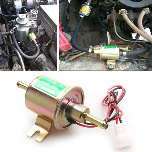 HEP-02A New Gas Diesel Fuel Pump Inline Low Pressure Electric Fuel Pump 12V for Car Carburetor Motorcycle ATV Car Accessories