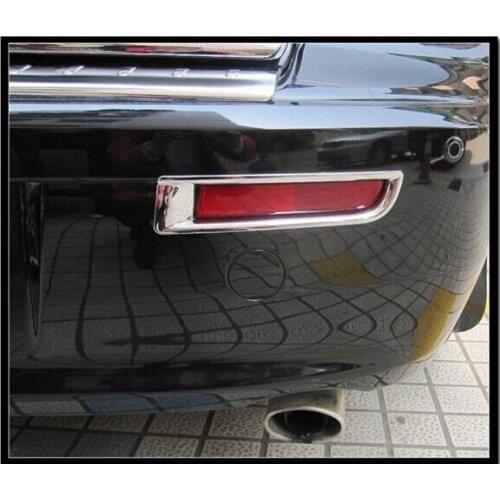 Chrome Rear Fog Light Lamp Cover Trim For 2008-2016 Mitsubishi Lancer Car styling 2PCS/SET