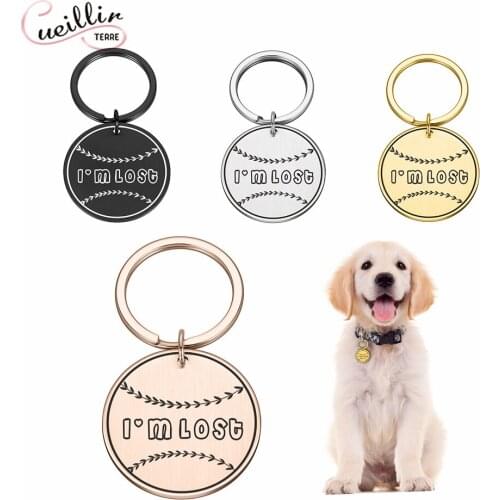 Pet ID Tags Personalized Dog Name Tags Small Large Cat Pet Collar Tag Pet Accessories Glitter German Shepherd keychain key ring