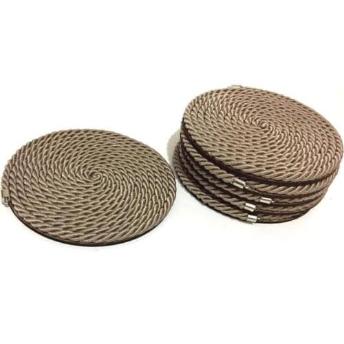 Kahverengi Dekoratif Bardak Atlığı 6'Lı Set