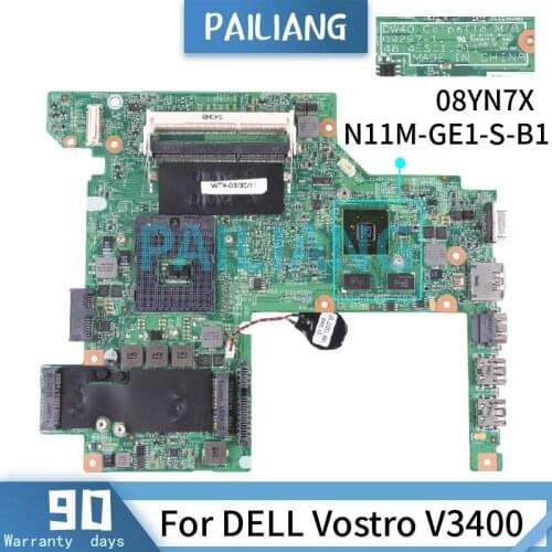 PAILIANG Laptop motherboard For DELL Vostro V3400 Mainboard CN-08YN7X 08YN7X 09297-1 HM57 N11M-GE1-S-B1 DDR3 tesed