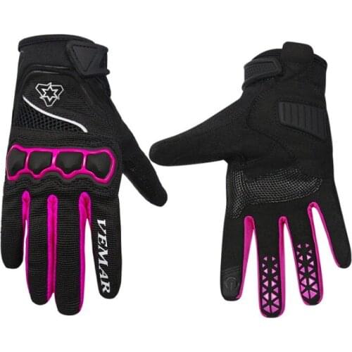 Touch screen riding gloves unisex four seasons motorcycle gloves road mountain bike gloves long finger non-slip moto gloves
