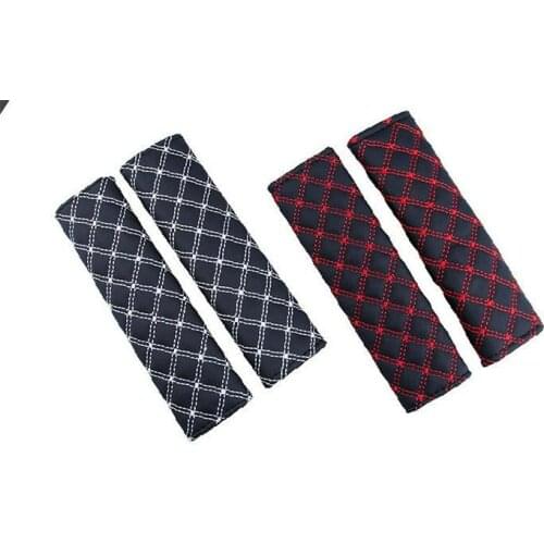 1pair=2pcs car Shoulder Seat cover Set Embroidery shoulder pad red black color