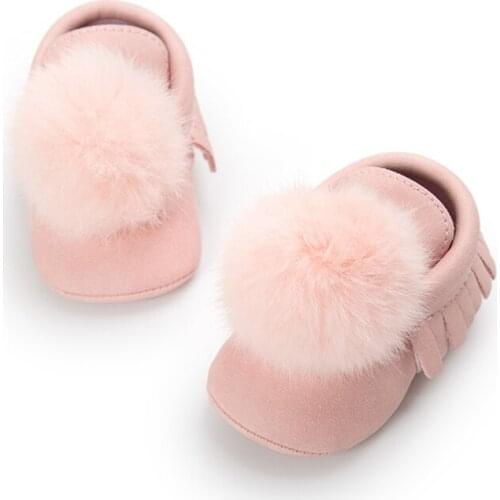 Toddler Baby Kids Girls Shoes Ball Anti Slip Cute Warm Slippers Winter Crib Baby Girl Casual Shoes