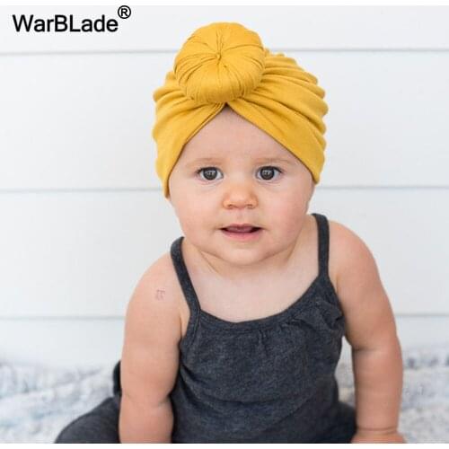 WarBLade 2021 New Crocheted Baby Hat Bowknot Bonnet Photography Baby Accessories Solid Color Child Hat Childrens Winter Hat