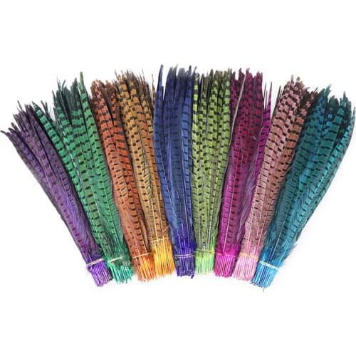 Wholesale Ringneck Pheasant Tail Feathers for Crafts Natural Pheasant Feathers 40-45CM 16-18 " Decoration Carnival Party Plumas