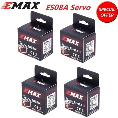 Original EMAX ES08A II 8.5g Mini Plastic Gear Analog Servo for RC airplane Helicopter ES08MD ES08MA MG90S