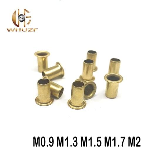 M0.9 M1.3 M1.5 M1.7 M2 Hollow Copper rivet Bronze rivets Cross hole Brass rivets Single tube DIY accessories