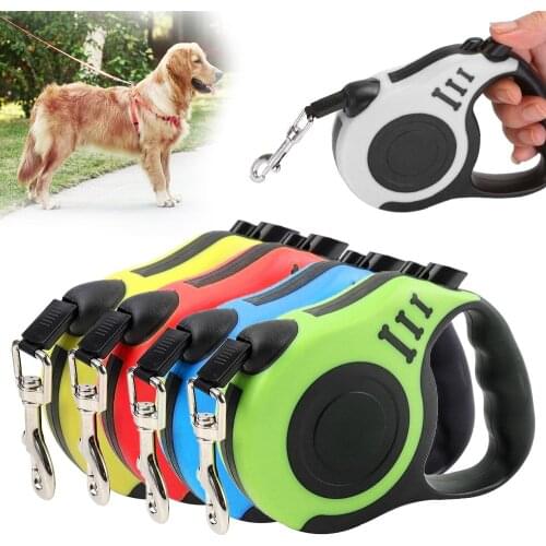 New 3m 5m Durable Leash Automatic Retractable Nylon Cat Lead Extension Puppy Walking Running Lead Roulette For Dogs