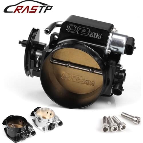 RASTP-Aluminum 92mm Throttle Body With TPS Throttle Position Sensor for LSX LS LS1 LS2 LS6 Color Silver Black RS-THB001-92mm