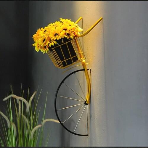 Retro Cycle Decor with Basket Wall Mounted Design Durable Long Lasting Easy to Operate for Home Coffee Decorative Hooks creation
