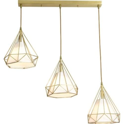 Modern minimalist restaurant Pendant Lights Nordic creative Personality Pendant Lampsgolden light bar Hanging Lights E27 lamps