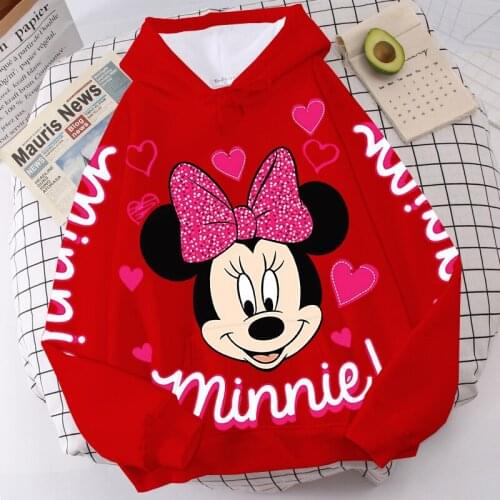 Disney Minnie Women Sweetshirts Fairy Grunge Kawaii Winter Fall Clothes For Women Plus Size Clothing Long Sleeve Top Hoodies