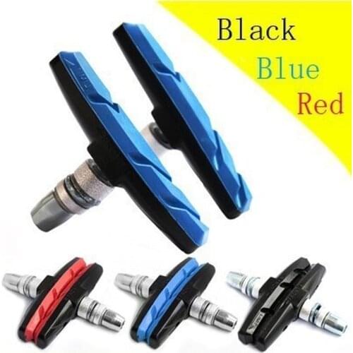 1 Pair MTB Bike V Brake Pads Mountain Bike Brake Pads Rubber Blocks Silent Durable Bicycle Brake Holder Cycling Bicycle Parts