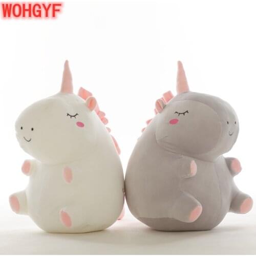 1pc 25cm Super Cute Plush Fat Unicorns Stuffed Animals Horse Toys Children Gifts