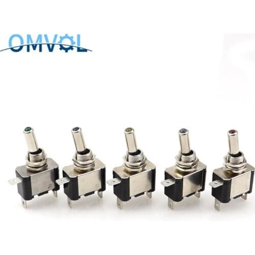 1pc LED Illuminated On/Off Toggle Flick Switch Car Boat 12V 20A 2Pin