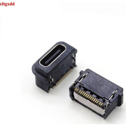 1Pcs USB 3.1 Type-C 16Pin Female SMD DIP Connector For SMT DIY PCB Design High Current Fast Charging