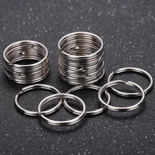20pcs/lot Metal Holder Keyring Split Ring (Never Fade) Size 25mm 28mm 30mm Key Rings For Bag Keychain Jewelry Making Key Ring