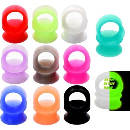 2pcs Silicone Ear Gauges Plugs Tunnels 3mm-25mm Expander Gauge for Earrings Stretcher Piercing Body Jewelry