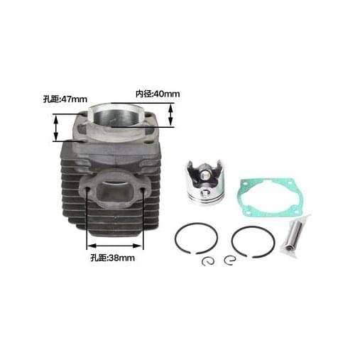40mm CYLINDER W/ PISTON KIT FOR 1E40F-6 CG411 49CC 2 STROKE DRILL AUGER MOTOR ZYLINDER ASSEMBLY