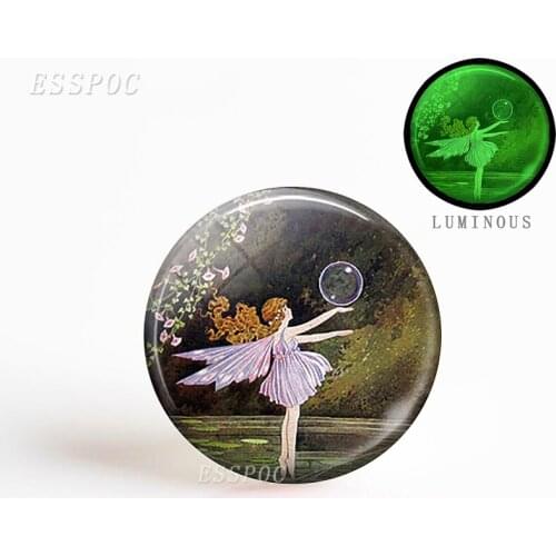 5PCS 1 PCS Bubble Ballet Fairy Luminous Glass Cabochon Dome Jewelry Accessories Set Handmade Making Necklace Anime