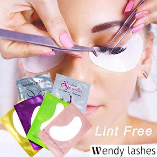 50pairs/bags Eyelash Paper Patches Under Eye Pads for Lash Eyelash Extension Makeup Paper Patches Eye Tip Sticker Wraps Supplies