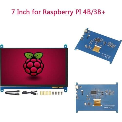 Latumab 7 Inch IPS Capacitive Touch Screen for Raspberry PI 3B+ / 4B 800x480 HDMI + USB LCD Panel LCD Screen