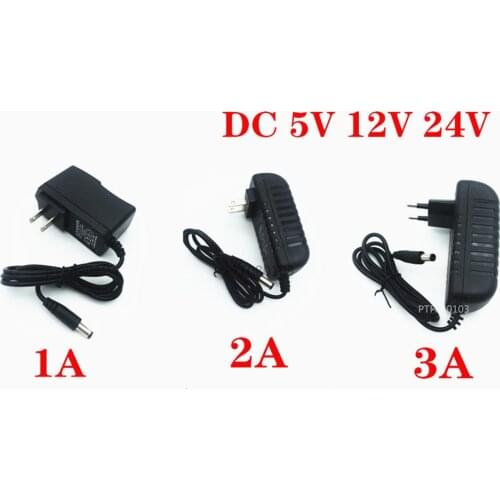 Power Adapter DC 5V 12V 24V 1A 2A 3A Adaptor 220V To 5 V 12 V Volt Charger Supply Universal Switching EU US Plug 220V To 12V