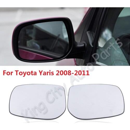 CAPQX For Toyota Yaris 2008 2009 2010 2011 Outside Rearview Mirror Glass Side Rear View Mirror Reversing Lens Without Heating