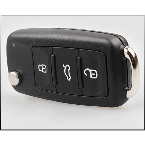 3 Buttons Flip Remote Key Shell Case For 2011 After VW Tiguan Golf Passat Bora New Jetta Replacement Fob Blank 5PCS/Lot
