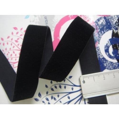 2cm width black elastic velvet ribbon