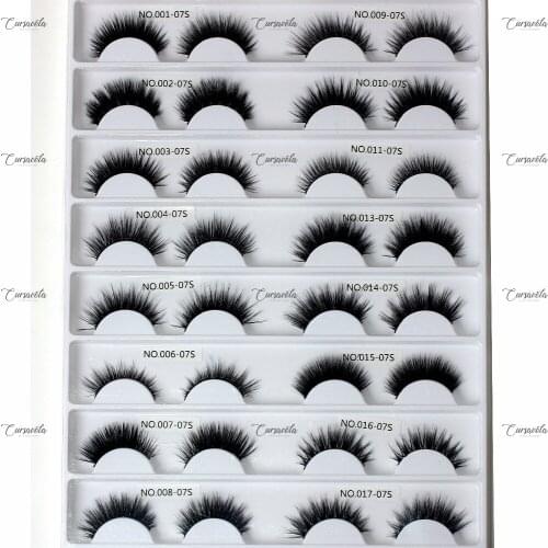CURSAVELA 3D Silk Eyelashes 1 pair Natural Handmade Volume Soft Lashes For Makeup Fluffy Thick Reusable Comfortable Black Lash