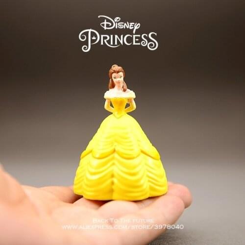 Disney Beauty and the Beast Belle Princess 7cm mini doll Action Figure Anime Mini Collection Figurine Toy model girl children