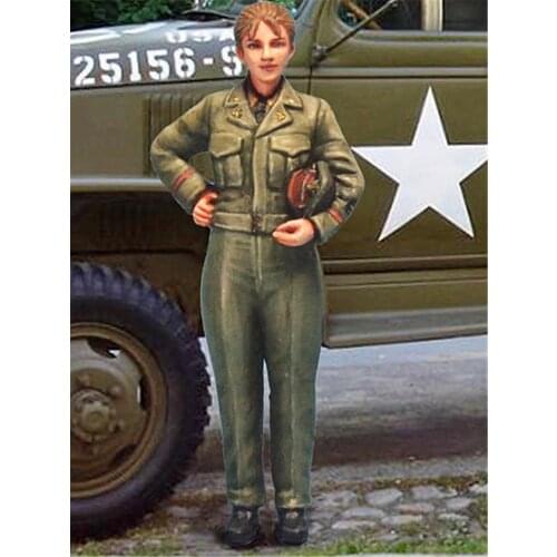 Resin Figure 1/35 Scale Model Kit Female Tank Soldier II GK Assembly Models Kit Colorless Self-Assembled Toy