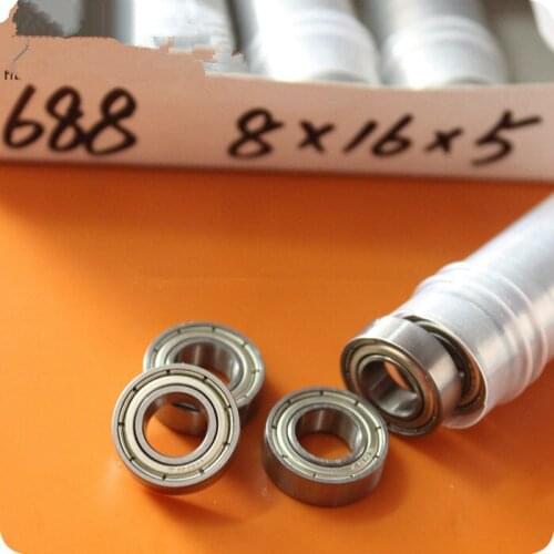 Fixmee Free shipping 10pcs/lot 688ZZ 688Z 688 ABEC-5 8*16*5 Miniature Ball Radial Deep Groove Ball Bearings