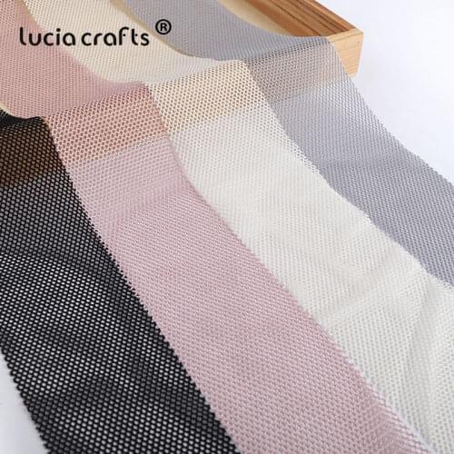 Lucia Crafts 2yards/Lot Poly Mesh Ribbon 60mm Fabric For DIY Bows Wrapping and Decor Material