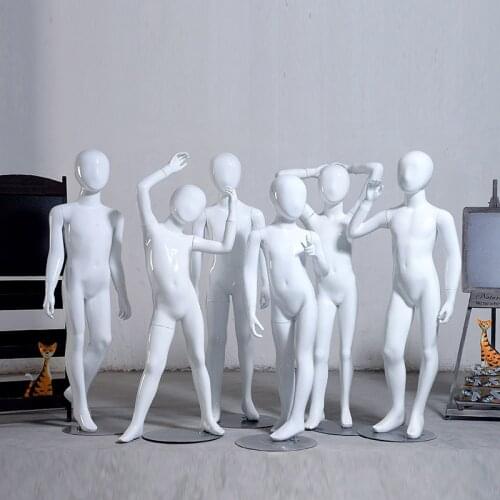 Best Sale Egg Head Full Body Kids Teenage Boy Child Mannequin High Gloss White Fiberglass Girls Mannequin Display