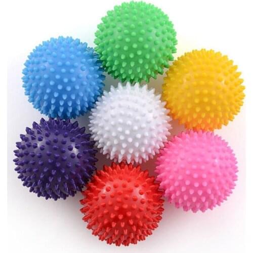 Fitness Pvc Spiky Massage Ball Trigger Point Sport Fitness Hand Foot Pain Relief Portable Physiotherapy Ball 7.5cm Dropship