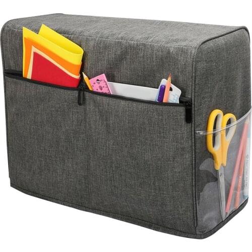 Sewing Machine Storage Bag Dust Protective Cover Cloth Storage Bag with Pockets for Sewing Machine and Accessories #4O