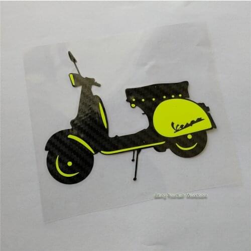 Carbon fiber motorcyle sticker for Vespa scooter motorbike vinyl stickers racing motocross decals superbike dirt bike