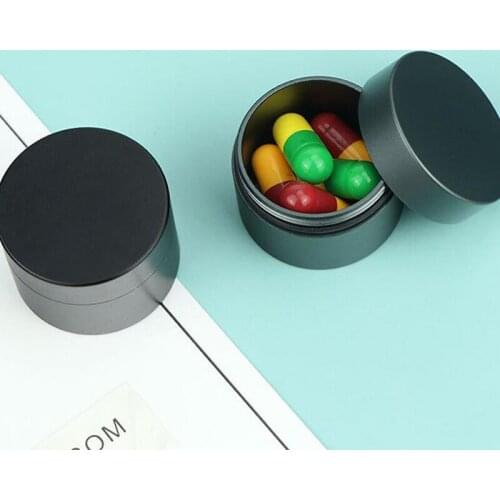 New Mini Waterproof Stainless Steel Sealing Bottle Outdoor EDC Survival Pill Box Container Casule Pill Bottle Tank Case