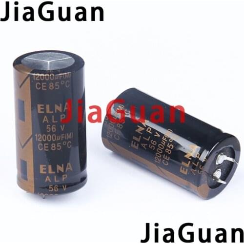 2PCS NEW ELNA ALP 12000UF/56V 30X55MM 56V12000UF Gold filter electrolytic capacitor 56V 12000UF 85 degrees 12000UF56V