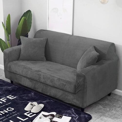 Plush Fabric Sofa Cover Universal Sofa Towel Sofa Covers For Living Room Cubre Sofa Couch Cover L-shape LoveSeat 1/2/3/4 Seater