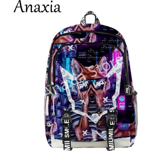 Ranw alejandro merch Fashion Oxford Cloth Backpack 3D Multi Zipper Casual Student large-capacity school bag