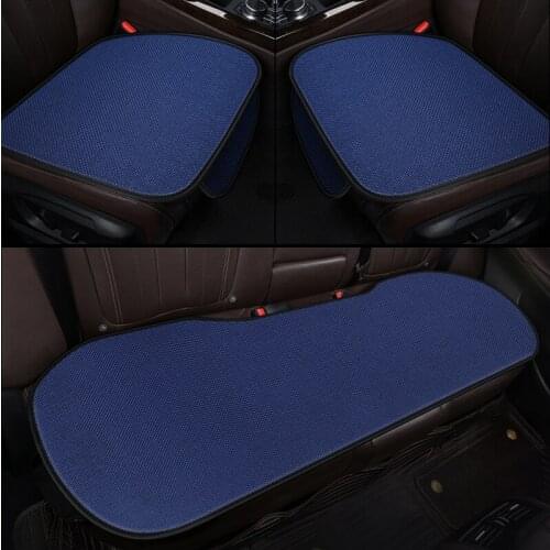 Mesh Flax Car Seat Covers Front/Rear/ Full Set Choose Car Seat Cushion Linen Fabric Seat Pad Protector Car Accessories Anti-Slip