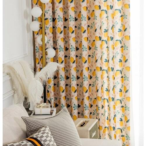 2021 New Modern and Simple Polyester-cotton Printing Blackout Window Curtains for Living Dining Room Bedroom