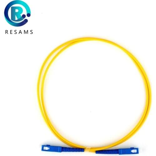 Resams SC UPC -PC SM SX Transmission Stability Low Insertion Loss Professional Manufacturer Branch Fiber Optic Patch Cord