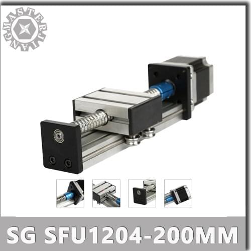 Stage C SG SFU1204-200mm Linear Guide Rails Linear Actuator System Module Table Ball Screw 200mm Travel Length CNC Guide