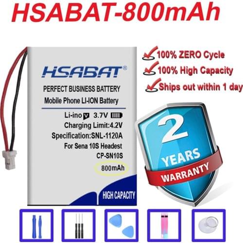 Top Brand 100% New 800mAh Battery for Sena 10S 20s Headest in stock