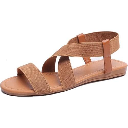 Women sandals 2019 hot fashion Women Summer Beach Roman Sandal ladies Open Toe flat sandal Casual female shoes #30